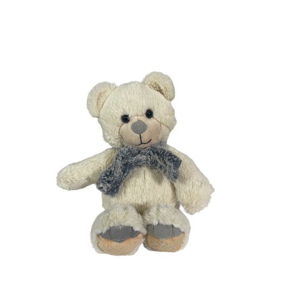 Animal Adventure Cream Bear Gray Grey Winter Scarf Plush Soft Toy Stuffed 2017 - Picture 1 of 8